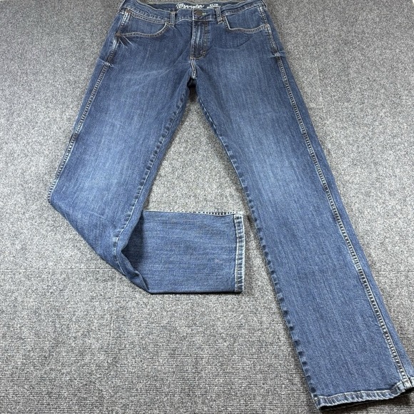 WRANGLER Retro Jeans Mens 30x35 Slim Straight Fit Rodeo Cowboy Work Western Wear - Picture 1 of 6